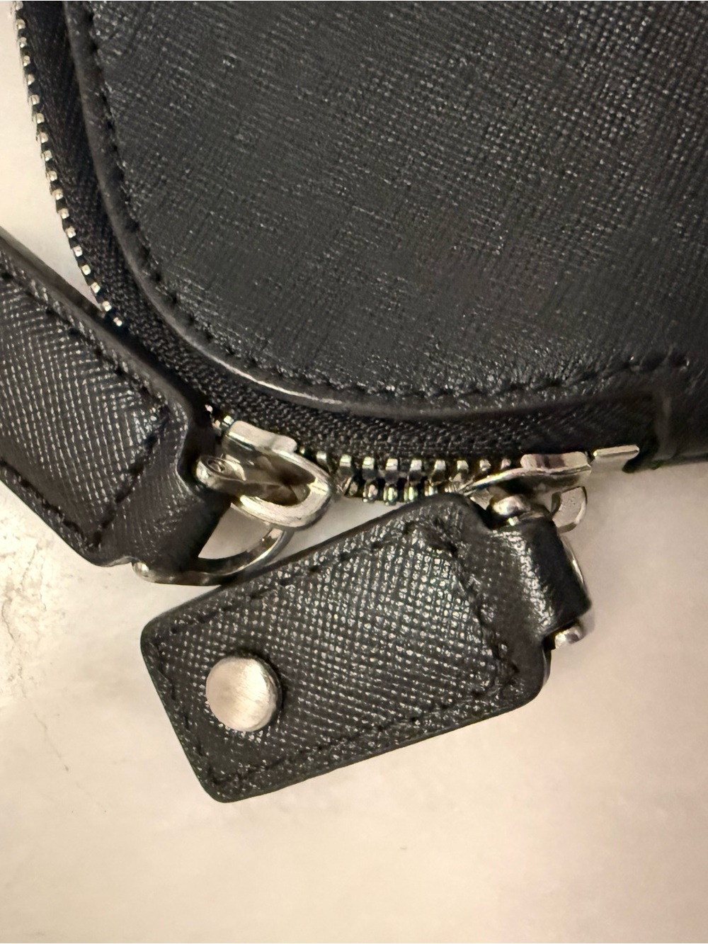 MCM Black Leather Laptop Sleeve with Silver Logo - Picture 3 of 5